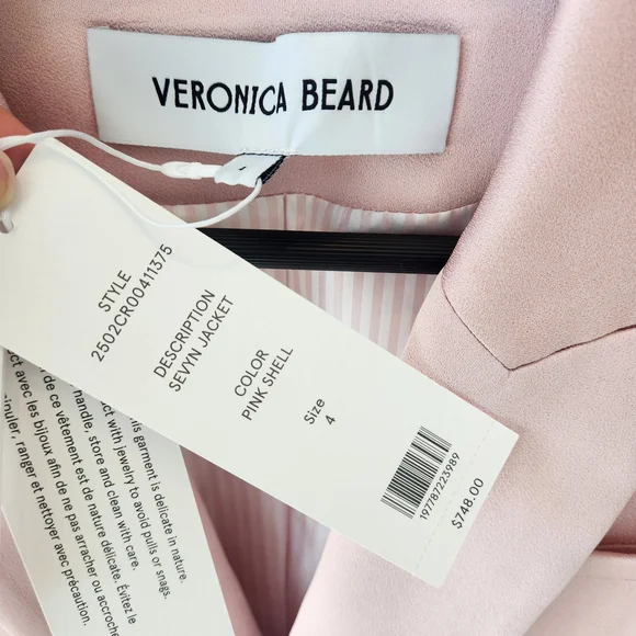 Veronica Beard Sevyn Jacket in Pink Shell - Sz 4 - NWT